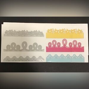 Diamond Press Edge Border Dies 3 dies New for cards, scrapbooking & paper crafts